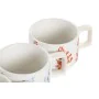 Ensemble de tasses à café DKD Home Decor Bleu Fuchsia Métal Dolomite Corail 260 ml 4 Pièces de DKD Home Decor, Tasses - Réf :...