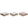 Teebox DKD Home Decor Kristall Rosa Metall Weiß 24 x 24 x 7 cm 3 Stücke Holz MDF von DKD Home Decor, Aufbewahrungsbox für Tee...