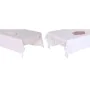 Tovaglia e tovaglioli DKD Home Decor 150 x 150 x 0,5 cm Rosa Bianco (2 Unità) di DKD Home Decor, Tovaglie - Rif: S3044633, Pr...