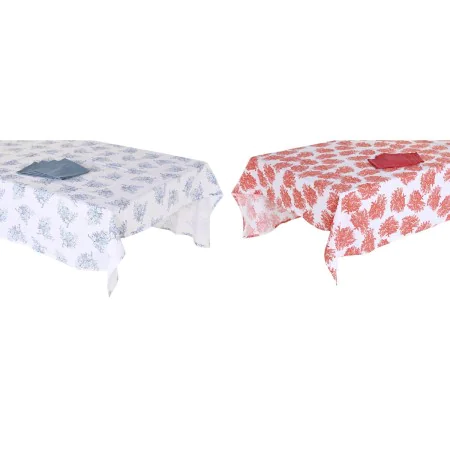 Nappe et serviettes de table DKD Home Decor 150 x 250 x 0,5 cm Bleu Fuchsia Blanc (2 Unités) de DKD Home Decor, Nappes - Réf ...