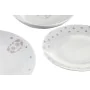 Set de Vajilla DKD Home Decor Porcelana Rosa Blanco 27 x 27 x 3 cm 18 Piezas de DKD Home Decor, Vajillas combinadas - Ref: S3...