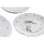 Conjunto de Louça DKD Home Decor Azul Branco Porcelana 18 Peças 27 x 27 x 3 cm de DKD Home Decor, Louças combinadas - Ref: S3...