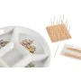 Appetizer Set DKD Home Decor 23,5 x 23,5 x 7 cm Natural Red Multicolour Stoneware Cottage Houses by DKD Home Decor, Plates an...