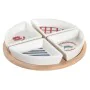 Set de Aperitivo DKD Home Decor 21,5 x 21,5 x 1 cm Rojo Azul Blanco Gres Mediterráneo Casas de DKD Home Decor, Platos y fuent...