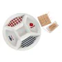 Set da Aperitivo DKD Home Decor 23,5 x 23,5 x 7 cm Rosso Azzurro Bianco Gres Mediterraneo Case di DKD Home Decor, Piatti e te...