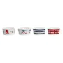 Set de Aperitivo DKD Home Decor 19,7 x 19,7 x 1 cm Natural Rojo Azul Blanco Gres Mediterráneo Casas de DKD Home Decor, Platos...