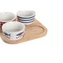 Set da Aperitivo DKD Home Decor 19,7 x 19,7 x 1 cm Naturale Rosso Azzurro Bianco Gres Mediterraneo Case di DKD Home Decor, Pi...