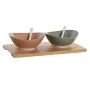 Appetizer Set DKD Home Decor 29 x 15,5 x 1,5 cm Porcelain Multicolour Bamboo Scandinavian by DKD Home Decor, Plates and dishe...