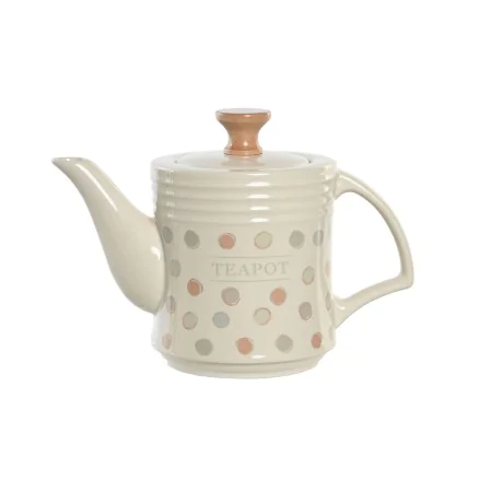 Théière DKD Home Decor Beige Grès 1 L de DKD Home Decor, Service à thé et à café - Réf : S3044741, Prix : 15,63 €, Remise : %