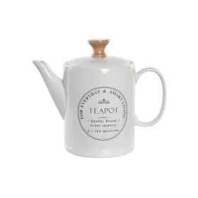 Teapot DKD Home Decor White Stoneware 1 L by DKD Home Decor, Tea and coffee sets - Ref: S3044750, Price: 15,63 €, Discount: %