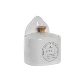 Salt Shaker with Lid DKD Home Decor 11 x 8 x 15 cm White Stoneware by DKD Home Decor, Dispensers for dressings and spices - R...