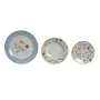 Assietes DKD Home Decor Floral Porcelaine Bleu Blanc 27 x 27 x 3 cm 18 Pièces de DKD Home Decor, Services complets - Réf : S3...