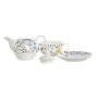 Juego de Tetera DKD Home Decor Porcelana Azul Terracota Blanco Amarillo (3 Unidades) de DKD Home Decor, Servicio de té y café...