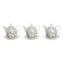 Juego da Chaleira DKD Home Decor Porcelana Azul Terracota Branco Amarelo (3 Unidades) de DKD Home Decor, Serviço de chá e caf...