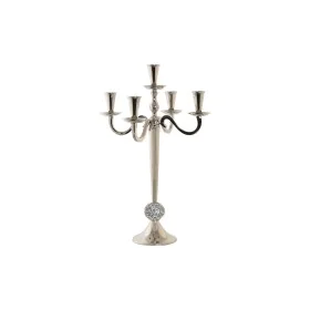 Candelabro DKD Home Decor Prateado Acrílico Alumínio Cromado 30 x 30 x 47 cm de DKD Home Decor, Candelabros e suportes para v...