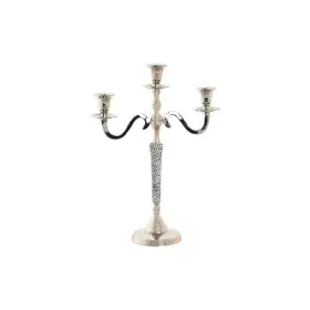 Candelabro DKD Home Decor 26 x 10 x 35 cm Argentato Alluminio di DKD Home Decor, Candelieri e portacandele - Rif: S3044920, P...