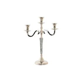 Pot à Bougie DKD Home Decor 26 x 10 x 35 cm Argenté Aluminium de DKD Home Decor, Bougeoirs et chandeliers - Réf : S3044920, P...