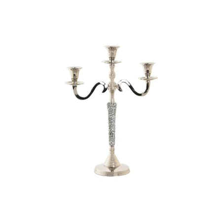 Candle Holder DKD Home Decor 26 x 10 x 35 cm Silver Aluminium by DKD Home Decor, Candelabras and candle holders - Ref: S30449...