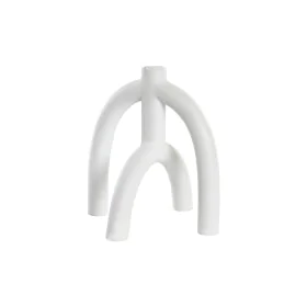 Candelabro DKD Home Decor Scandi 21,5 x 21,5 x 23 cm Blanco Resina de DKD Home Decor, Candelabros y portavelas - Ref: S304492...