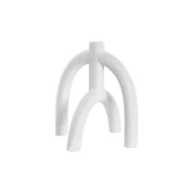 Candelabro DKD Home Decor Scandi 21,5 x 21,5 x 23 cm Bianco Resina di DKD Home Decor, Candelieri e portacandele - Rif: S30449...