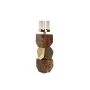 Bougeoir DKD Home Decor 10 x 10 x 40,5 cm Verre Doré Marron Aluminium Bois de manguier de DKD Home Decor, Bougeoirs et chande...