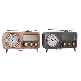 Reloj de Mesa DKD Home Decor 33 x 11,5 x 26 cm Gris Cobre Hierro Vintage (2 Unidades) de DKD Home Decor, Relojes de escritori...