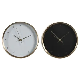 Horloge de table DKD Home Decor 25,7 x 4,2 x 25,7 cm Femme Doré Aluminium (2 Unités) de DKD Home Decor, Pendulettes de bureau...