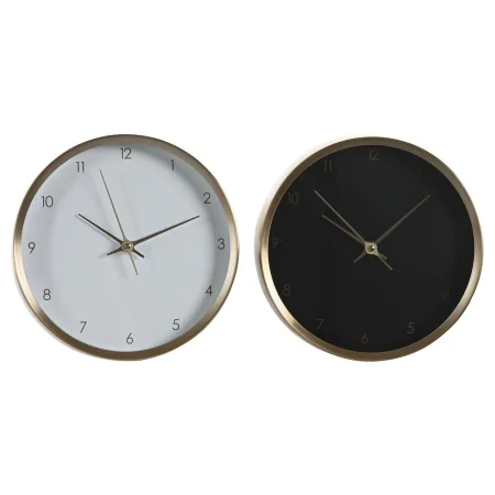 Table clock DKD Home Decor 25,7 x 4,2 x 25,7 cm Lady Golden Aluminium (2 Units) by DKD Home Decor, Desk & Shelf Clocks - Ref:...