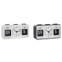 Reloj Despertador DKD Home Decor 17 x 5 x 9 cm Negro Blanco PVC (2 Unidades) de DKD Home Decor, Relojes de escritorio - Ref: ...