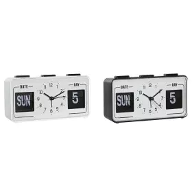 Orologio Sveglia DKD Home Decor 17 x 5 x 9 cm Nero Bianco PVC (2 Unità) di DKD Home Decor, Orologi da scrivania e da scaffale...