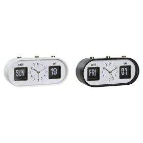 Reloj Despertador DKD Home Decor 20 x 6 x 9,5 cm Negro Blanco PVC (2 Unidades) de DKD Home Decor, Relojes de escritorio - Ref...