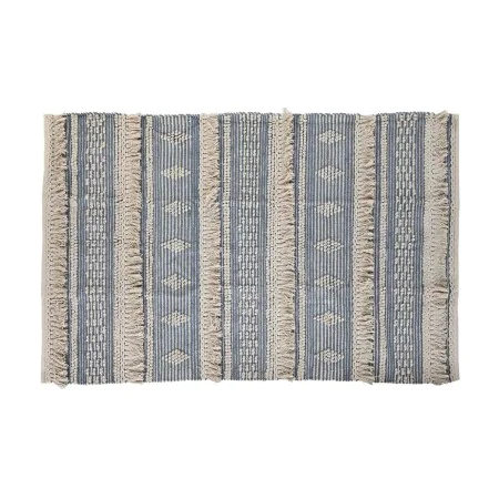 Tapete DKD Home Decor 180 x 120 x 2 cm Azul Algodão Branco Boho de DKD Home Decor, Tapetes infantis - Ref: S3044999, Preço: 6...