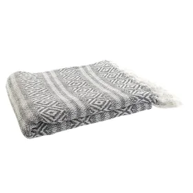 Manta DKD Home Decor 130 x 170 x 1 cm Cinzento de DKD Home Decor, Cobertores e colchas - Ref: S3045006, Preço: 11,25 €, Desco...