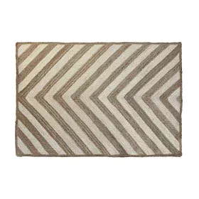 Tapete DKD Home Decor Scandi Branco Marrom claro Jute (160 x 230 x 1 cm) de DKD Home Decor, Tapetes infantis - Ref: S3045008,...