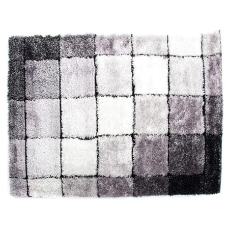 Carpet DKD Home Decor Black Polyester White Frames 120 x 180 x 2 cm by DKD Home Decor, Rugs - Ref: S3045026, Price: 86,48 €, ...