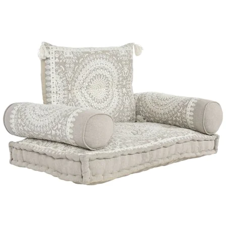 Sillón DKD Home Decor Blanco Beige 90 x 56 x 15 cm de DKD Home Decor, Sillas - Ref: S3045088, Precio: 163,51 €, Descuento: %