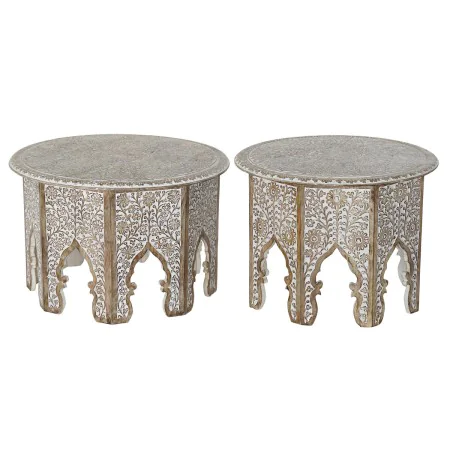 Set of 2 tables DKD Home Decor Natural 75 x 75 x 45 cm 70 x 70 x 46 cm by DKD Home Decor, Tables - Ref: S3052589, Price: 308,...