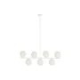 Suspension DKD Home Decor 98 x 45 x 30 cm Verre Métal Blanc 50 W de DKD Home Decor, Plafonniers - Réf : S3052594, Prix : 116,...