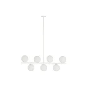 Lampadario DKD Home Decor 98 x 45 x 30 cm Cristallo Metallo Bianco 50 W di DKD Home Decor, Plafoniere - Rif: S3052594, Prezzo...