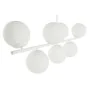 Suspension DKD Home Decor 98 x 45 x 30 cm Verre Métal Blanc 50 W de DKD Home Decor, Plafonniers - Réf : S3052594, Prix : 116,...