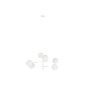 Lámpara de Techo DKD Home Decor 96 x 73 x 50 cm Cristal Metal Blanco 50 W de DKD Home Decor, Iluminación de techo de interior...