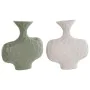 Vaso DKD Home Decor Branco Verde Alumínio 20 x 6 x 21 cm (2 Unidades) de DKD Home Decor, Jarrões - Ref: S3052619, Preço: 42,1...