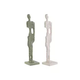 Figurine Décorative DKD Home Decor Blanc Vert 9 x 9 x 40 cm (2 Unités) de DKD Home Decor, Objets de décoration - Réf : S30526...