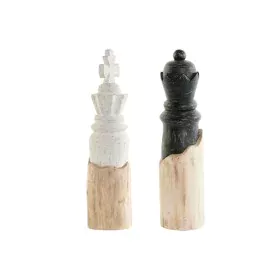 Figurine Décorative DKD Home Decor Blanc Marron Noir Pièces du jeu d'échec Loft 12 x 12 x 48 cm (2 Unités) de DKD Home Decor,...