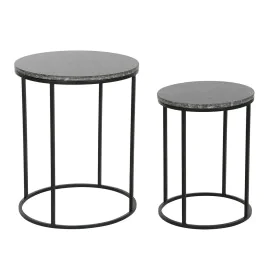 Set di 2 tavoli DKD Home Decor Nero 46 x 46 x 58 cm di DKD Home Decor, Tavoli - Rif: S3052661, Prezzo: 154,52 €, Sconto: %