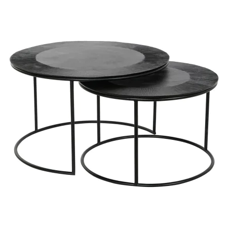 Set di 2 tavoli DKD Home Decor Nero Metallo Alluminio 76 x 76 x 44 cm di DKD Home Decor, Tavoli - Rif: S3052666, Prezzo: 321,...