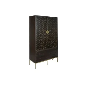 Armoire DKD Home Decor 100 x 40 x 175 cm Noir Métal Acacia de DKD Home Decor, Buffets, crédences et vaisseliers - Réf : S3052...