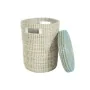 Conjunto de Cestas DKD Home Decor Azul Branco Natural Zostera marina 44 x 44 x 51 cm de DKD Home Decor, Caixas - Ref: S305268...