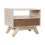 Mesa de Cabeceira DKD Home Decor Branco Natural Madeira de mangueira 55 x 35 x 45 cm de DKD Home Decor, Mesinhas de cabeceira...