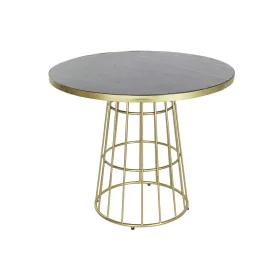 Mesa de Jantar DKD Home Decor 90 x 90 x 75,5 cm Preto Dourado Mármore Ferro de DKD Home Decor, Jogos de móveis - Ref: S305270...